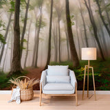 Spokojne mgliste drzewa tapeta