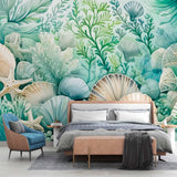 Tapeta podwodne muszle i rozgwiazdy