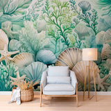 Tapeta podwodne muszle i rozgwiazdy