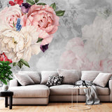 Bukiet kwiatów piwonii fototapeta kwitnąca tapeta z motywem kwiatowym