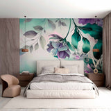 Pastelowa Serene Tapeta Kwiatowa