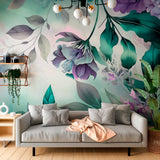 Pastelowa Serene Tapeta Kwiatowa