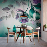 Pastelowa Serene Tapeta Kwiatowa