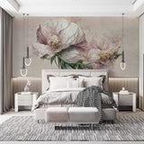 Tapeta z vintage peonią