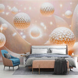 Luminujące 3D Kulki Tapeta Mural