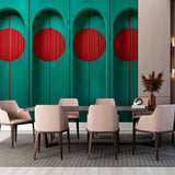 Tapeta z symetrycznymi okręgami