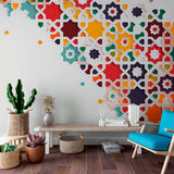 Kolorowy wzór gwiazd na tapetę