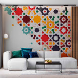 Kolorowy wzór gwiazd na tapetę