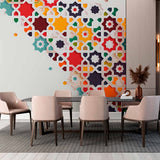 Kolorowy wzór gwiazd na tapetę