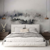 Misty Mountain Forest Wallpaper Nature Wall Mural Decor Serene Scene