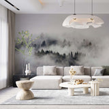 Misty Mountain Forest Wallpaper Nature Wall Mural Decor Serene Scene