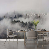 Misty Mountain Forest Wallpaper Nature Wall Mural Decor Serene Scene