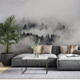 Misty Mountain Forest Wallpaper Nature Wall Mural Decor Serene Scene