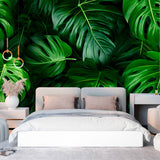 Tapeta Mural z Egzotycznymi Liśćmi w Raju