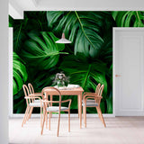 Tapeta Mural z Egzotycznymi Liśćmi w Raju