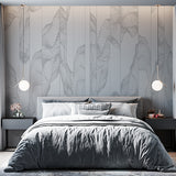 Jednokolorowa abstrakcyjna tapeta z falistymi liniami