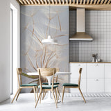 Tapeta z 3D wyciętym wzorem kwiatu