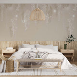 Tapeta z 3D wyciętym wzorem kwiatu