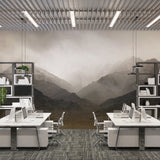 Misty Mountain Range Wallpaper Nature Wall Mural Decor Serene Landscape
