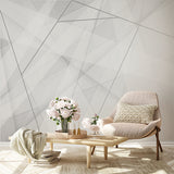 Minimalistyczna tapeta z białymi liniami geometrycznymi