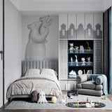 Polar Bear Family Wallpaper Nursery Decor Wall Mural for Kids Room