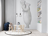 Polar Bear Family Wallpaper Nursery Decor Wall Mural for Kids Room