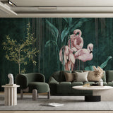 Tapeta z 3D wyciętym wzorem kwiatu