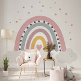 Naklejka dla dzieci Duża tęczowa bajkowa tapeta dla dziewczynek