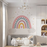Naklejka dla dzieci Duża tęczowa bajkowa tapeta dla dziewczynek