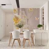 Złote Kwiaty w Nieskończoności Tapeta