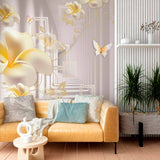 Złote Kwiaty w Nieskończoności Tapeta