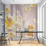 Złote Kwiaty w Nieskończoności Tapeta