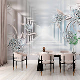 Złote Kwiaty w Nieskończoności Tapeta