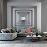 Nieskończony biały tunel tapeta