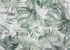 Custom Tropical Wall Mural Monstera Wallpapers Exotic Palm Leaf Decor