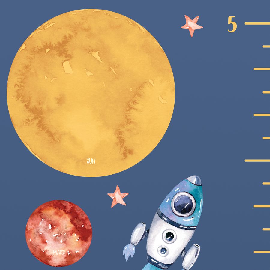 Kids' Growth Chart Peel and Stick Solar System Wall Decals