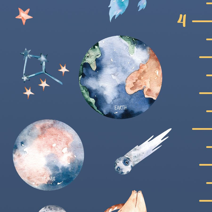 Kids' Growth Chart Peel and Stick Solar System Wall Decals