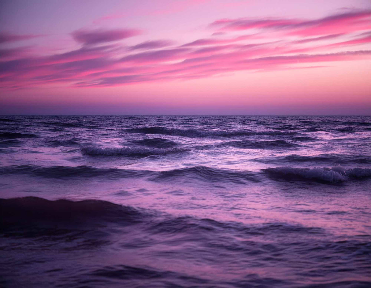 Custom Serene Evening Sea Wallpaper