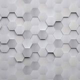 3D Brushed Metal Hexagon Wallpaper