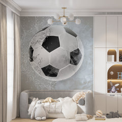 Niestandardowa fototapeta dla dzieci Gra w piłkę nożną Piłkarz Tapeta dla dzieci