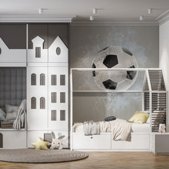 Niestandardowa fototapeta dla dzieci Gra w piłkę nożną Piłkarz Tapeta dla dzieci