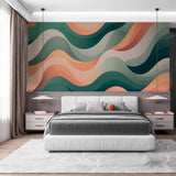 Soft Waves of Harmony Wall Mural Colorful Abstract Wallpaper