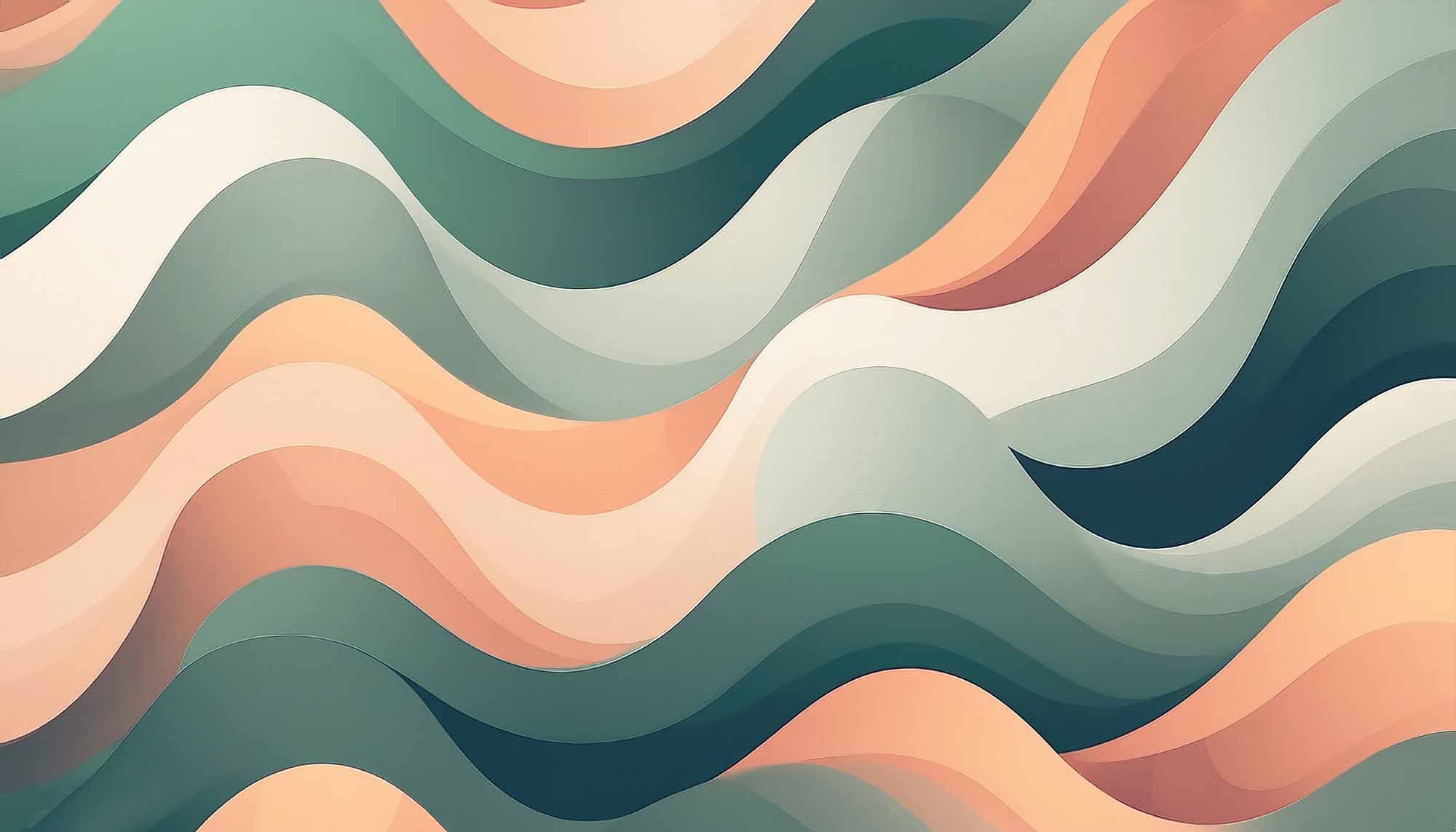 Soft Waves of Harmony Wall Mural Colorful Abstract Wallpaper