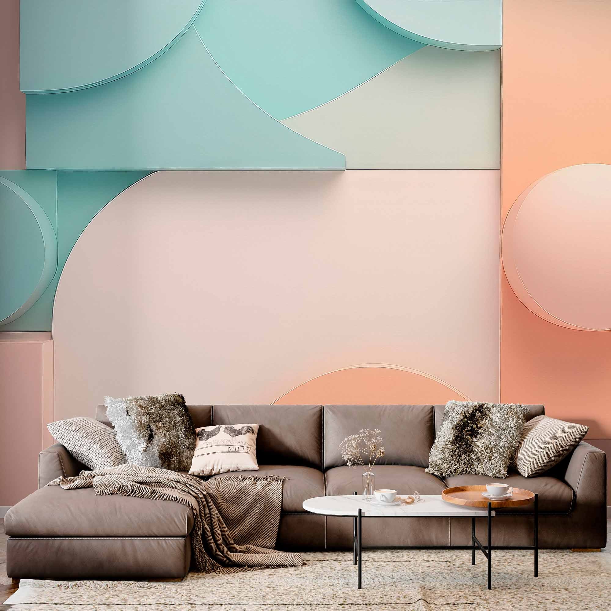 Modern wallpaper for walls Soft geometry