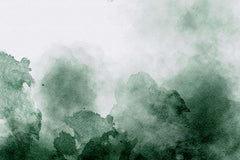 Custom Art Wall Mural Abstract Watercolor Splashed Green Ink Wallpaper