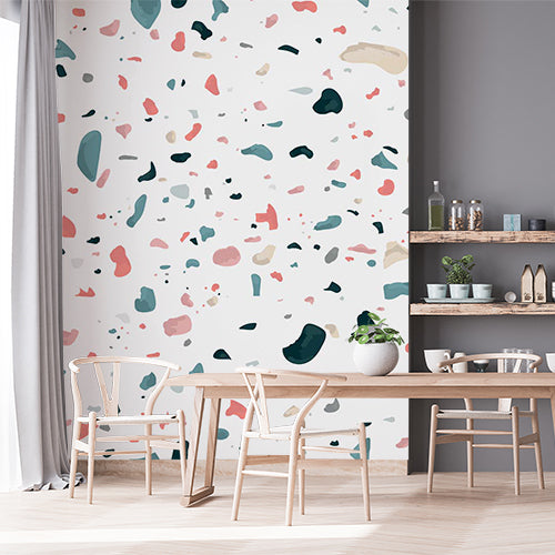 Colorful Terrazzo Pattern Wall Mural Wallpaper