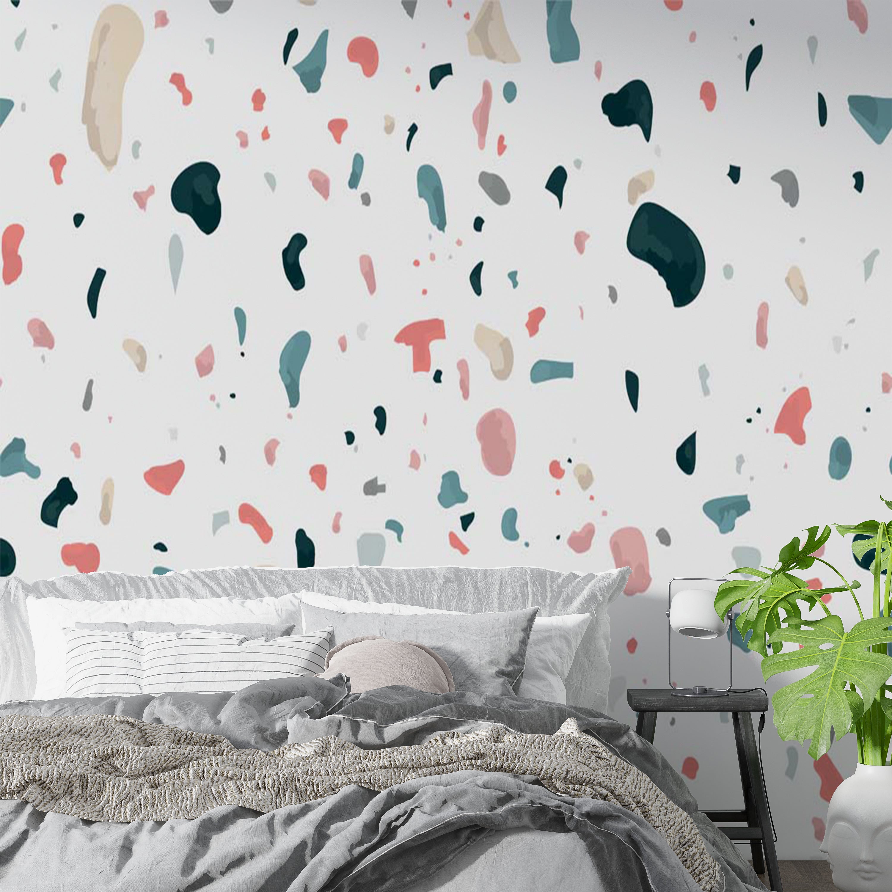 Colorful Terrazzo Pattern Wall Mural Wallpaper