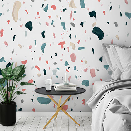 Colorful Terrazzo Pattern Wall Mural Wallpaper