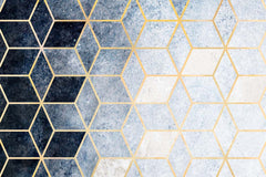 Custom Geometric Pattern Hexagonal Wall Mural Wallpaper - Modern and Stylish Design