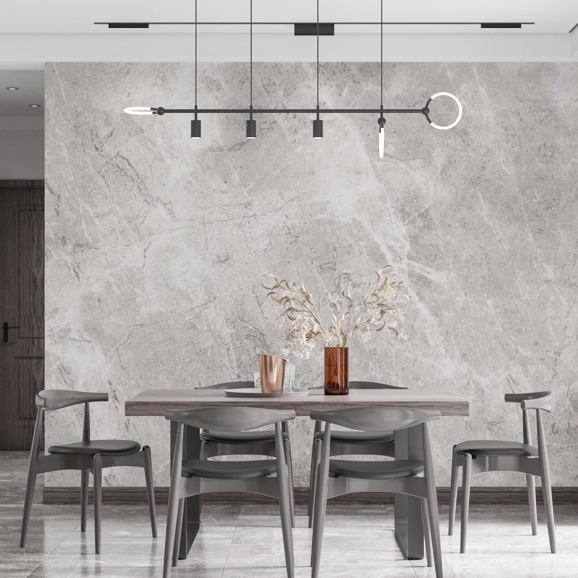 Concrete Textured Wall Mural Art Light Stone Abstract Wallpaper